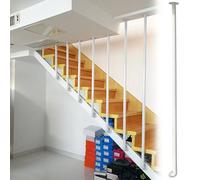 Customizable Wrought Iron Stair Railing Side Baluster Posts Easy to Install for Indoor Stairs/Concrete Steps White H-30cm (1ft) - Safety Solution