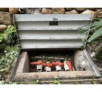 Customizable Yard Sewer Manhole Cover, Floor Commercial Escape Hatch Door for Roof/Loft/Basement/Yard, Locking Inspection Anti-Theft Access Panel Outside(LxW 55x45 cm)