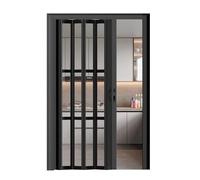 CustomizableConcertina Accordion Door with Magnetic CatchFoldable Internal Doors for Living Room Wardrobe and BathroomGrey White Black Options Available