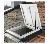 CustomizableWhite Skylight Access HatchEasyOpen Attic Cover Roof Trapdoor (78.7x78.7cm) for Commercial UseOptimal Skylight Solut