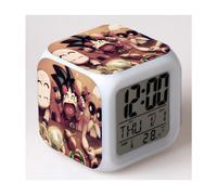 (Customization based on provided images, 3-battery model) Dragon Ball Color Changing Seven-Color Alarm Clock Square Clock Creative Alarm Clock