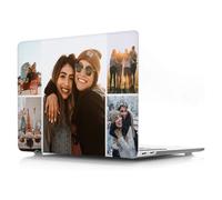 Customize Case for MacBook Pro 16 inch 2020 2019 Release A2141 Personalized Custom Picture Multi-Photos Collage Crystal Clear Hard Shell Cover for Apple Mac Pro 16" Laptop Gift for Friends Family