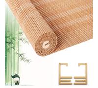 Customize Cordless Bamboo Blinds For Windows Bamboo Roller Blinds Breathable, Light Filtering, Privacy Protection, Easy To Install And Use Suitable For Indoor/outdoor Use C-Carbonized color