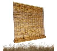 Customize Cordless Bamboo Blinds For Windows Patio Reed Blinds Outdoor Roller Shades For Patio Easy To Install Breathable, Light Filtering, Privacy Protection, Suitable For Indoor/outdoor Use
