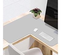 Customize Desk Pad Corner Computer Desk Mat L Shaped Writing/Gaming Mat,PU Leather Mousepad Laptop Keyboard Mat,Waterproof Table Protector Blotter