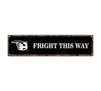 Customize Directional Road Signs, Household Fright This Way Metal Signs For Funny Decor, Custom Gifts, Kitchen, Room And Bathroom, Weather-Proof, 10x40cm, More Sizes by Choosing