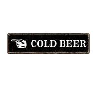 Customize Directional Street Sign, Home Cold Beer Tin Signs For Funny Decor, Personalized Gifts, Family, Room And Bar, Weather Fade Resistant, 10x40cm, More Sizes by Choosing