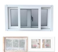 Customize Home Replacement Window with Screen, Aluminum Alloy Frame Basement Sliding Windows for Shed Chicken Coop Bathroom(71x51cm)