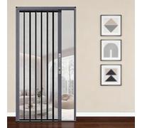 Customize Retractable Screen Door, Folding Sliding Front Doors with Secure Locking Latch Handle, Keeps Bugs Out, Seamless Interior Door for Your Opening(Gray,31x80in(78.7x203cm))