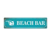 Customize Road Sign With Arrow, 4 x 16 Inch Beach Bar Weather-Proof Tin Signs, Fade Resistant, Custom Gifts, Housewarming Gifts, Living Room Funny Decor, 10x40cm, More Sizes by Choosing