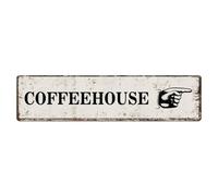 Customize Road Sign With Arrow, 4x16 Inch / 10x40cm Coffeehouse Rust Free Tin Signs, No Rust, Personalized Gifts, Housewarming Gifts, Garden Country Decor