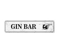 Customize Road Signs With Arrow, 4x16 Inch / 10x40cm Gin Bar Indoor Outdoor Use Metal Signs, Weather Fade Resistant, Personalized Gifts, Housewarming Gifts, Outside Rust Decor