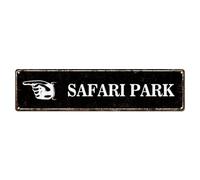 Customize Sign, Custom Road Signs, Safari Park Directional Gifts, 4 x 16 Inch, Waterproof, Choose Color And Personalized With Your Text, Decor For Outdoor, Garden, Garage, 10x40cm