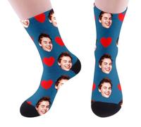 Customize Socks Personalized Sock with Photo Customized Unisex Funny Crew Sock Gifts for Men Women Gift for Birthday, Valentine's Day, Anniversaries Weddings