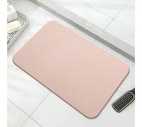 Customize what you need Absorbent Diatomite Stone Bath Mat - Non-Slip Natural Bathroom Mat for Home Use(Pink,40x30cm)