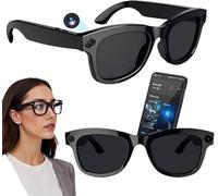 Customize what you need AI Smart Glasses with 500W HD Camera and Speaker | Voice Control | Music Playback | Real-Time Translation | Bluetooth 5.3 and WiFi Connectivity(A)
