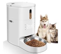 Customize what you need Automatic Pet Feeder for Cats and Dogs - 3L Food Dispenser with Visual Storage, Stainless Steel Bowl, Dual Power Supply