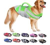 Customize what you need Dog Life Jacket - Ripstop Pet Floatation Vest with Rescue Handle & Reflective Stripes for Small, Medium & Large Dogs - Ideal for Pool, Beach & Boating - Purple(Black,L)