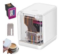 Customize what you need Edible Inkjet Food Printer - Mini Handheld with App Control & Detachable Ink Cartridges, for Coffee, Bread, Cake, Biscuits + Color Ink Included