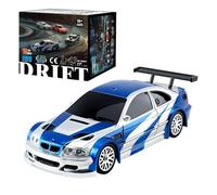 Customize what you need Mini RC Sport Car 1/43 Scale 2.4G Remote Control Racing Car with Lights and Drift Tires - RTR Model(Blue White)