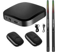 Customize what you need Portable 3D Motion Sensing Electric Drum Set - Rechargeable Air Drum Kit with Drumsticks, Pedals & 8 Sounds for Beginners, Kids & Adults(Black)