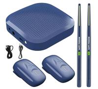 Customize what you need Portable 3D Motion Sensing Electric Drum Set - Rechargeable Air Drum Kit with Drumsticks, Pedals & 8 Sounds for Beginners, Kids & Adults(Blue)