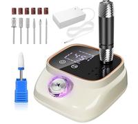 Customize What You Need Professional Electric Nail Drill 45000 RPM - Low Noise Portable Nail File Kit for Salon & Home Use with 6 Drill Bits and Sanding Bands