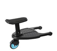 Customize What You Need Rhinoon 2 in 1 Stroller Board with Seat - Universal Adjustable Buggy Board for Kids, Comfortable Wheeled Pedal Board for Most Strollers Under 55 Pounds(Blue)