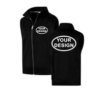 Customize Your Logo Thick Men's Women's Vests, Custom Warm Jackets Coats Winter Clothes Sleeveless Personalised Gifts Color1,6XL