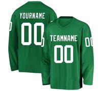 Customized Adult/Kids Personalized Number Name Logo Team Ice Hockey Jersey,Custom Ice Hockey Practice Shirts for Mens Boys Army Green