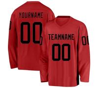 Customized Adult/Kids Personalized Number Name Logo Team Ice Hockey Jersey,Custom Ice Hockey Practice Shirts for Mens Boys Wine