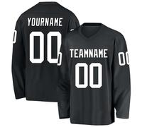 Customized Adult/Kids Personalized Number Name Logo Team Ice Hockey Jersey,Custom Ice Hockey Practice Shirts for Mens Boys Black