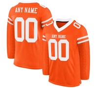 Customized American Football Jerseys, Personalized Printed Ice Hockey Shirts Rugby Uniforms Goalie Training Uniform with Team Name Number for Men Women Boys Girls