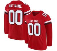 Customized American Football Jerseys, Personalized Printed Ice Hockey Shirts Rugby Uniforms Goalie Training Uniform with Team Name Number for Men Women Boys Girls