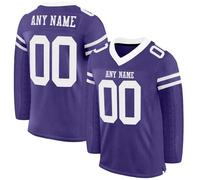 Customized American Football Jerseys, Personalized Printed Ice Hockey Shirts Rugby Uniforms Goalie Training Uniform with Team Name Number for Men Women Boys Girls