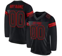 Customized American Football Jerseys, Personalized Printed Ice Hockey Shirts Rugby Uniforms Goalie Training Uniform with Team Name Number for Men Women Boys Girls