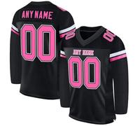 Customized American Football Jerseys, Personalized Printed Ice Hockey Shirts Rugby Uniforms Goalie Training Uniform with Team Name Number for Men Women Boys Girls