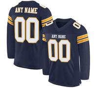 Customized American Football Jerseys, Personalized Printed Ice Hockey Shirts Rugby Uniforms Goalie Training Uniform with Team Name Number for Men Women Boys Girls
