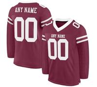 Customized American Football Jerseys, Personalized Printed Ice Hockey Shirts Rugby Uniforms Goalie Training Uniform with Team Name Number for Men Women Boys Girls