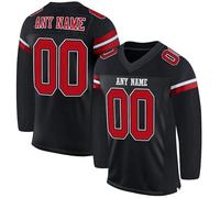 Customized American Football Jerseys, Personalized Printed Ice Hockey Shirts Rugby Uniforms Goalie Training Uniform with Team Name Number for Men Women Boys Girls