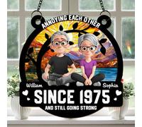 Customized Annoying Each Other Since Suncatcher, Annoying Each Others Since and Still Going Strong Signs, Couple SunCatcher Ornament