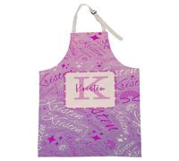 Customized Apron with Name, Personalized Aprons for Women - Unisex Adjustable Bip Aprons - Unisex Bib Home Aprons for Cooking, Gardening, Housework (Personalized Name A)