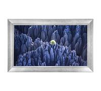 Customized Bezel Compatible for Samsung The Frame TV (New York Silver Black, 55 inch)