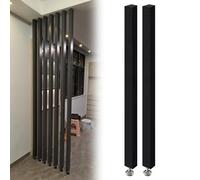 Customized Black Wood Room Dividers - Floor to Ceiling Wall Separator 240-100 CM Tall 2 Pcs (115 cm/45.2 in) for Entrance Hall Doorway Privacy Solutions