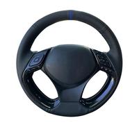 Customized Braid Car Steering Wheel Cover Anti-Slip Black Nappe Artificial Leather For Toyota C-HR CHR 2016-2019 Accessory(Rosso)