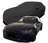 Customized Car Cover for Audi RS 6 2022 2023 2024 2025, Indoor Car Cover Velvet Stretch Dustproof Protection Full Car Cover, with Storage Bag,Black