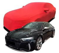 Customized Car Cover for Audi RS 7 2018 2019 2020 2021 2022 2023 2024 2025, Indoor Car Cover Velvet Stretch Dustproof Protection Full Car Cover, with Storage Bag,Red