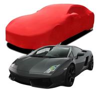Customized Car Cover for Lamborghini Gallardo V10, Indoor Car Cover Velvet Stretch Dustproof Protection Full Car Cover, with Storage Bag,Red