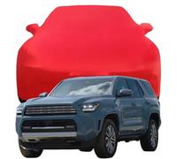Customized Car Cover for Toyota 4Runner Trailhunter, Indoor Car Cover Velvet Stretch Dustproof Protection Full Car Cover, with Storage Bag,Red