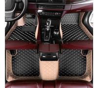 Customized Car Floor Mats Compatible with Hyundai Elantra,Tucson, Veloster, Sonata, Accent,Equus,Palisade,Tiburon,Tucson etc Non-Slip Leather Car Floor Liners (Black Rice + Beige)